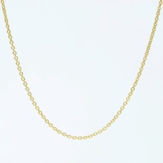 2.5mm O-Shape Chain Necklace – 925 Sterling Silver, 14K Gold-Plated