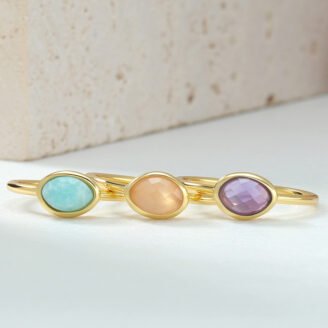 Orange Moonstone Ring