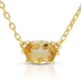 November Citrine January Birthstone Necklace