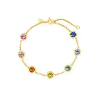 Rainbow Bezel Bracelet