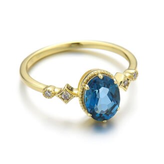 Oval London Blue Topaz Ring