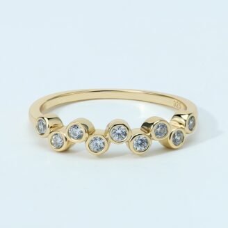 Bubble Band Ring – 14K Gold-Plated Sterling Silver