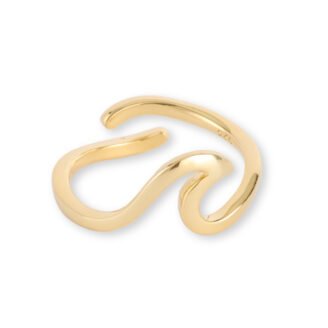 Open Ocean Wave Ring – Gold & Silver Finish