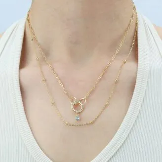 Paperclip Chain Charm Necklace