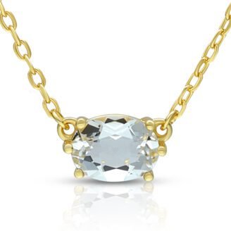 April Rock Crystal Birthstone Necklace