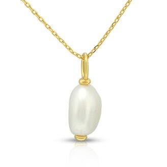 9-10 mm Baroque Pearl Pendant Necklace