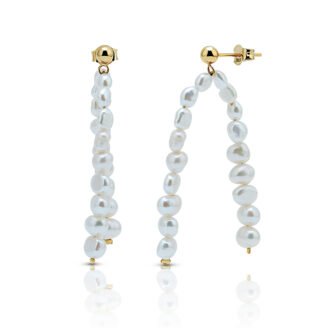 Line Baroque Pearl Earrings