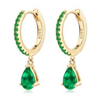 Emerald Pear Drop Earrings