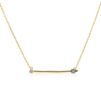 Labradorite Bar Necklace