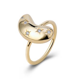Star CZ Bean Ring