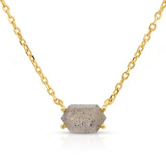 Hexagon Labradorite Necklace