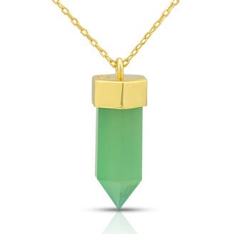 Geometric Hexaprism Turquoise Necklace