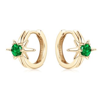 Emerald Star Earrings