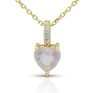 Rose Quartz Heart Necklace