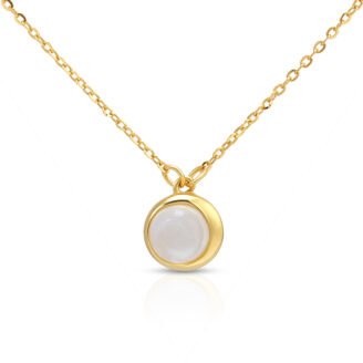 Round Moonstone Necklace