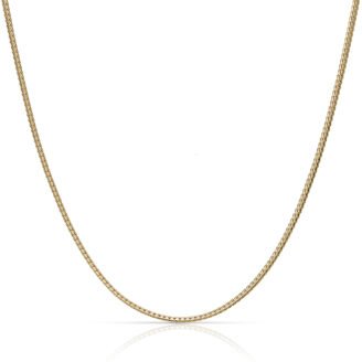 1.8mm Serpentine Chain Necklace – 925 Sterling Silver, Gold Plated