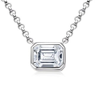Rectangle Moissanite Pendant Necklace