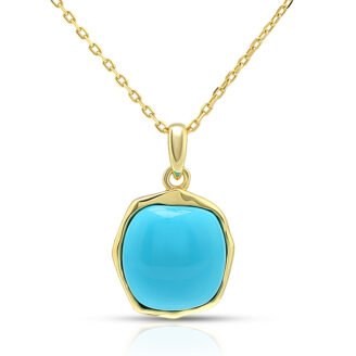Irregular Turquoise Pendant Necklace