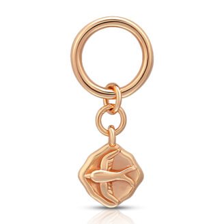 Sterling Silver Bird Charm – Gold Plated