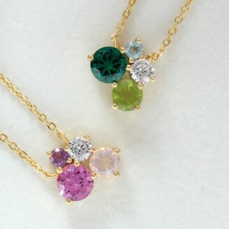 Pink Sapphire Butterfly Necklace – Colorful Stone