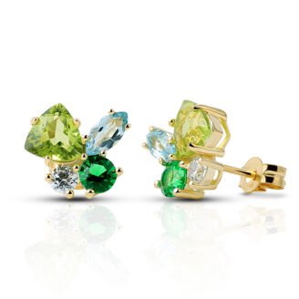 Butterfly Peridot Stud Earrings