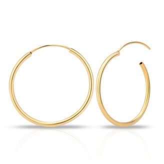 Gold Small Hoop Earrings — 3.5 cm