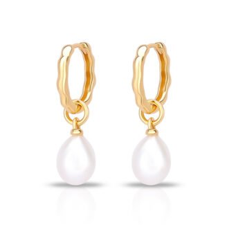 Baroque Pearl Hoops