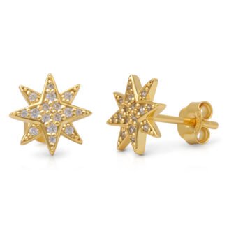 Eight-Pointed Star Stud Earrings